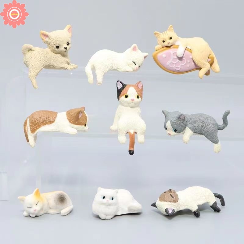 Creative Funny 3D DIY Doll Cartoon Kitten Resin Accessories Cat Decoration Cat Refrigerator Sticke DIY Lovely Little Cat Accessories Universal Computer Accessories