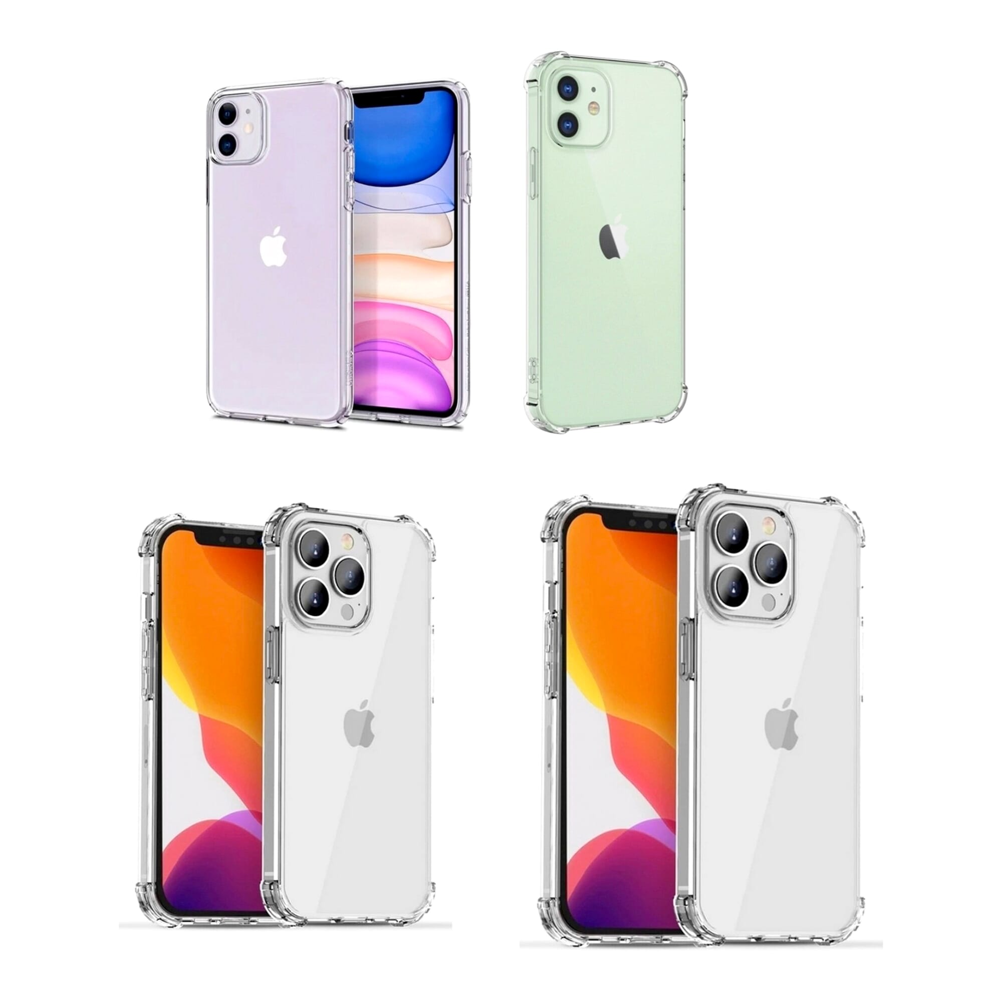Apple iPhone X/Xs (Small) & iPhone Xs Max (Large) Clear Cover Transparent Shockproof Soft Case