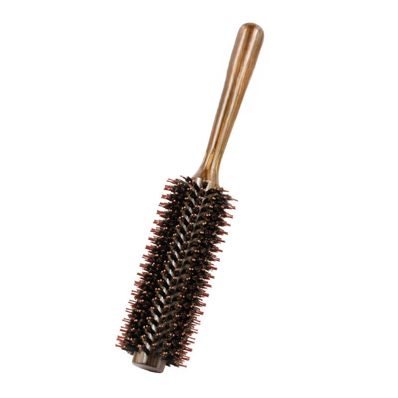 Maange 1PC Hair Roll Brush Boar Bristle Wooden Handle Hair Pick Afro Comb Eco Friendly Hair Brushes for Women MAG8869M