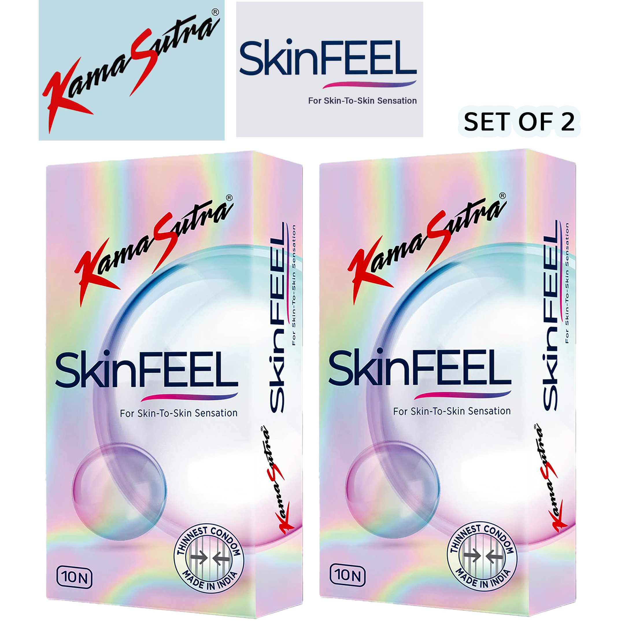 KS Skinfeel Condoms 10 Pcs Per Pack (Set Of 2)