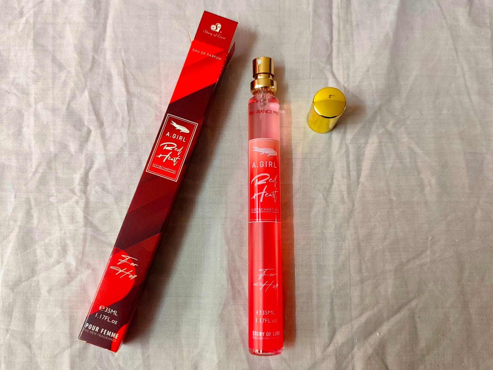Red Heart 35ml Longlasting Wholesale Perfume Unisex Aromatic Woody Fragrance Miniature Parfum De Marqueminiature Branded Perfume