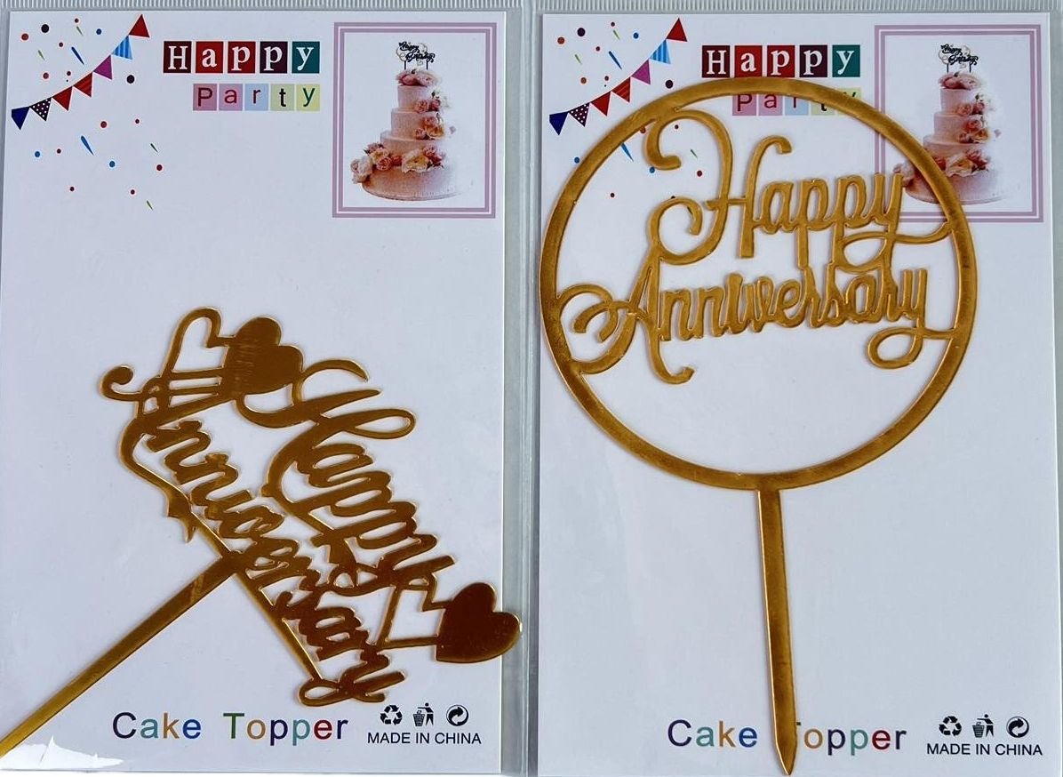 Wish Party Studio Happy Anniversary Cake Topper