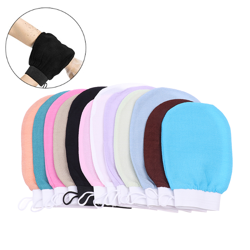 New 1Pc Body Scrubber Bath Brush Double Sided Hammam Scrub Mitt Magic Peeling Glove Exfoliating Tan Removal Mitt