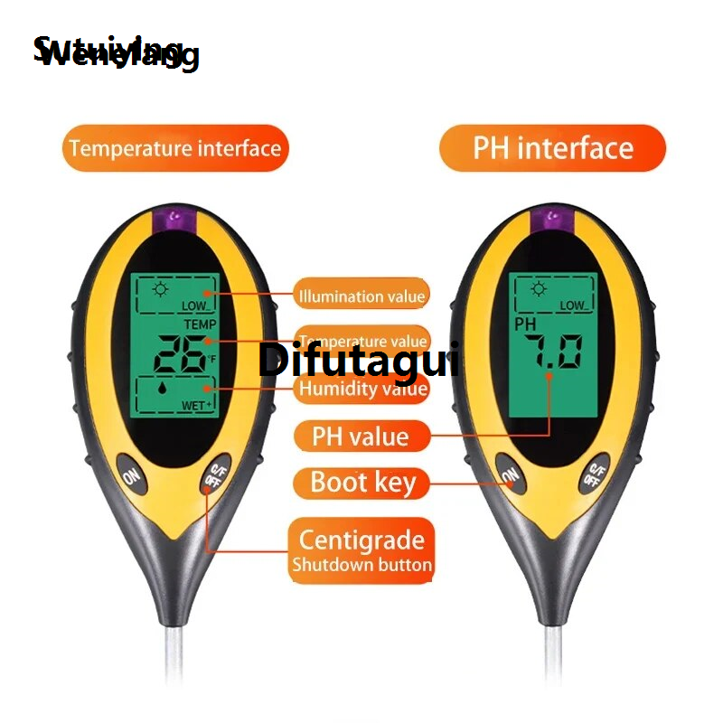 Wenefang Sutuiying Soil PH and Humidity Tester Nutrient Water Tester High Precision Sales promotion Bargain price Household Gardening Flower Grass Fertility Meter 1PC