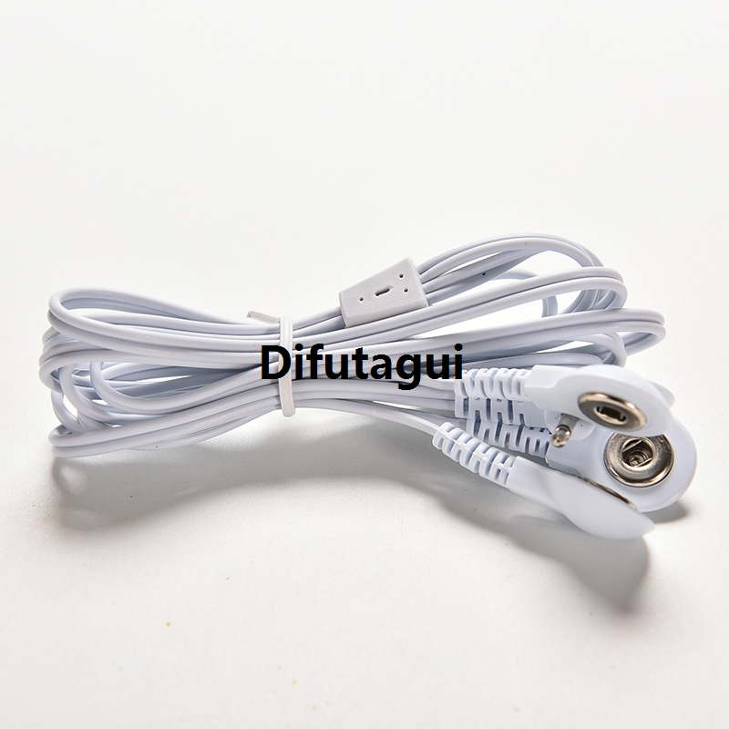 Difutagui Special Offer 1PCS 2.5mm 4 Buttons New Electrode Lead Wires Connecting Original Cables for Digital TENS Therapy Machine Massager Electrode Wire Plug