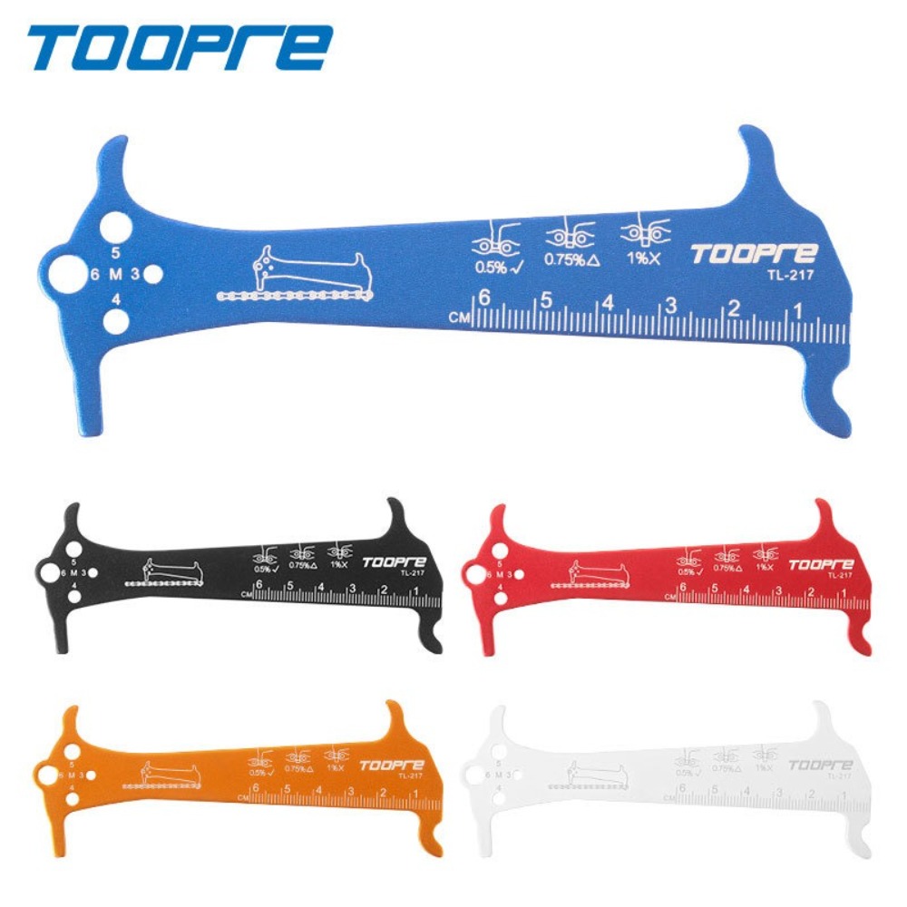 New TOOPRE Bike Chain Checker Aluminum Alloy Screw Diameter Bike Chain Measuring Ruler Multi-function Bike Accessories Mountain Road Bike
