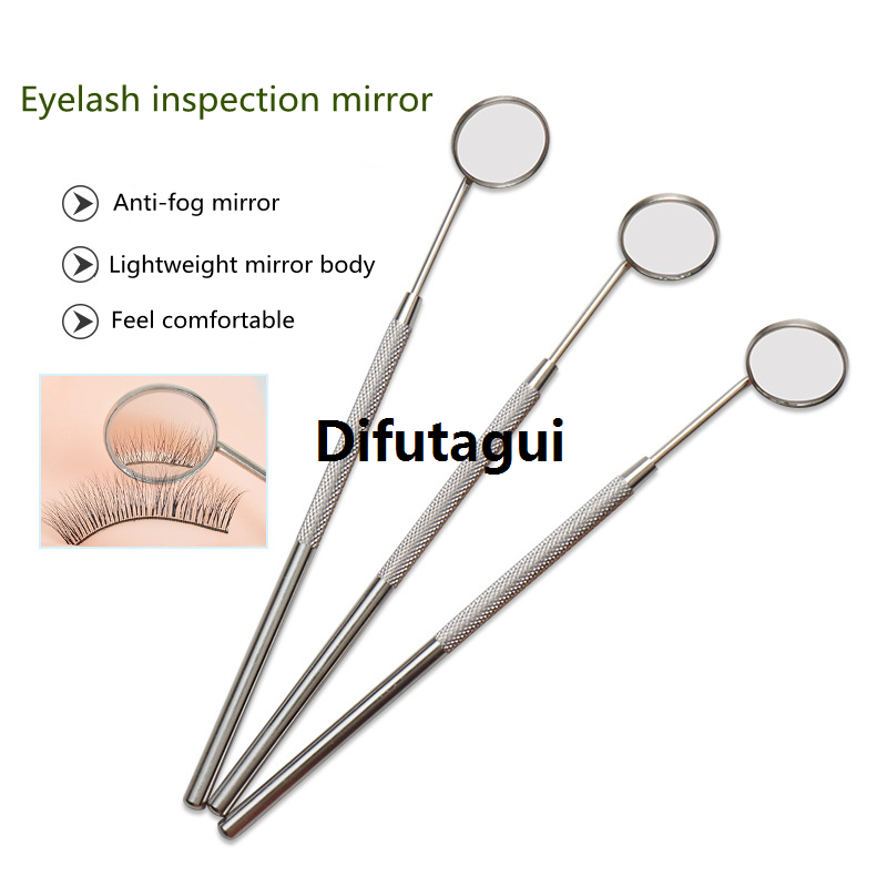 Difutagui 1pcs Multifunction Checking Mirror Stainless Steel Eyelash Extension Bargain price Mirror Teeth Whitening Clean Oral Care Dental Mouth Tools
