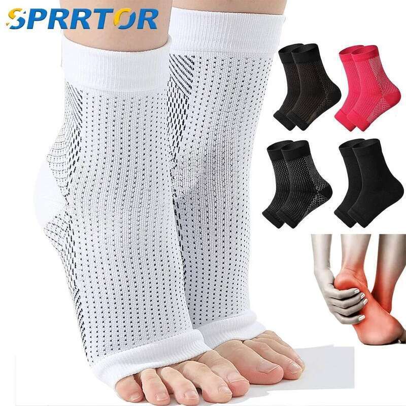 1Pair Socks Women Ankle Compression Sleeves Braces Arch Support Neuropathy Soothe Socks,Nano Soothesocks For Men