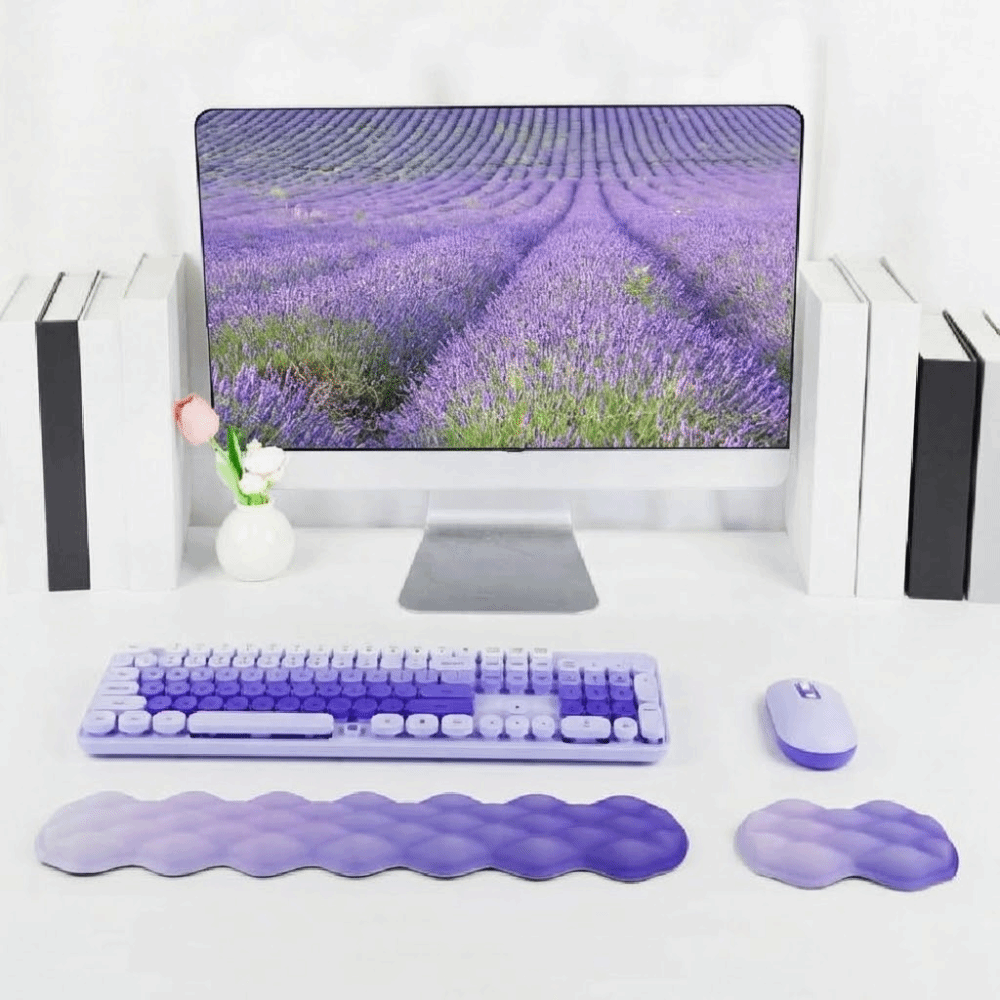 Wrist Rest Mouse Pad Ergonomic Mousepad with Wrist Support Relieve Wrist Pain Gaming Mousepad with Concave Design Cushion & Non