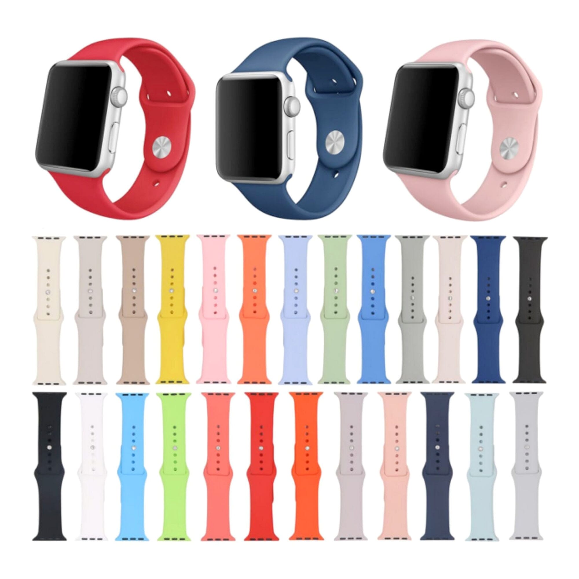 Silicone Starp Smartwatch Band for 42/44mm Smart Watch