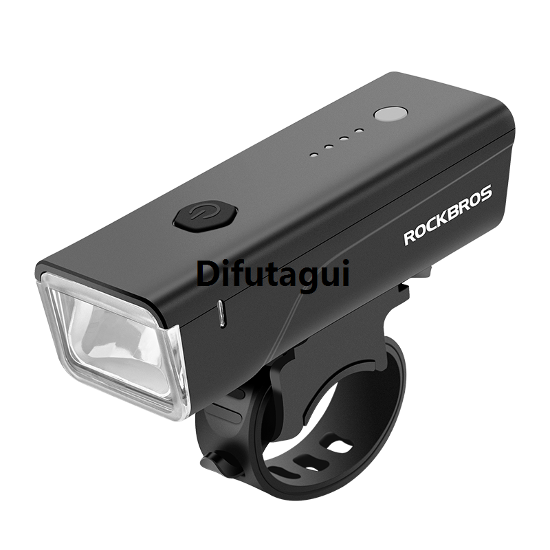 Difutagui ROCKBROS Bicycle Light 260LM 1500mAh Handlebar Type-C Rechargeable Special LED Flashlight Bicycle Light Waterproof Bike Accessories
