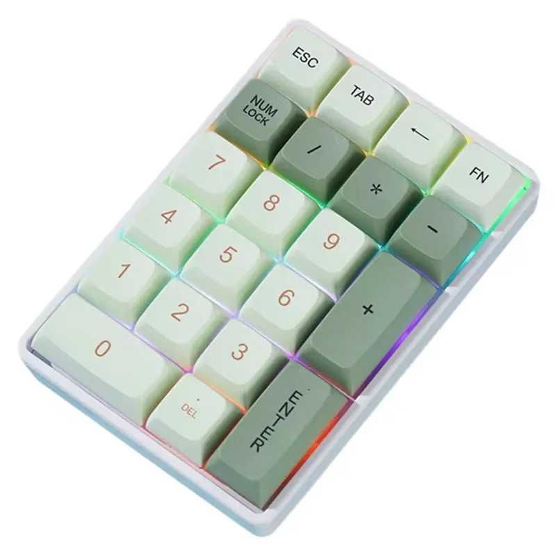 ARELENE 21Keys Mini Keyboard 2.4G Wireless Number Pad Mechanical Numeric Keypad for Accounting Numpad Gaming ProgrammingKeypad B