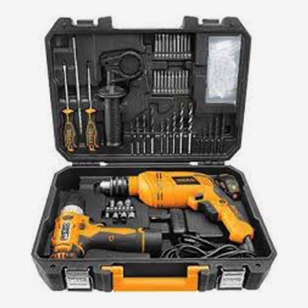 Ingco 107 PCS Tool Set Box With 2pcs Drill Machine - HKTHP11071