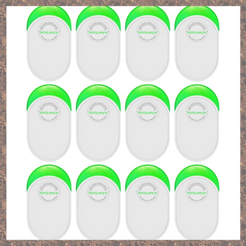12PCS Electricity Saving Box Energy Saver Power Factor Saver Device Balance Current Source Smart Power Saver EU Plug