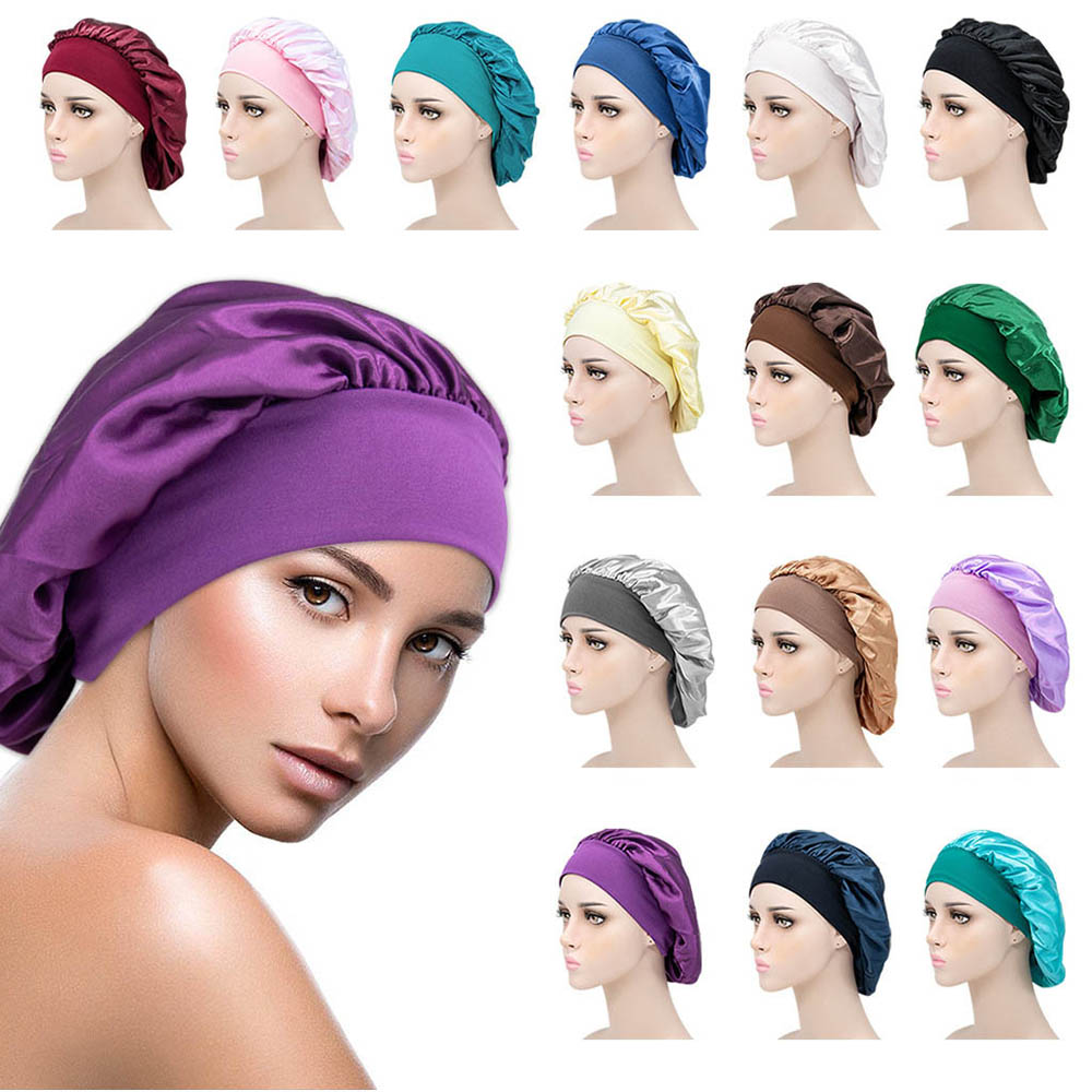 Women's Sleep Cap, Polyester, One Size (56-58CM), 14 Color Choices
