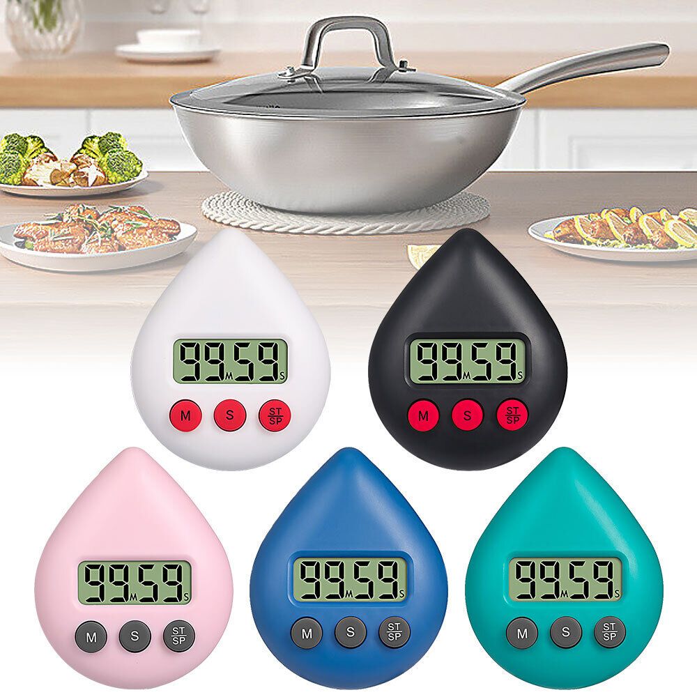 Creative Cute Digital Timer Kitchen Tools Shower Timer Baking Alarm Clock Water Drop Timer