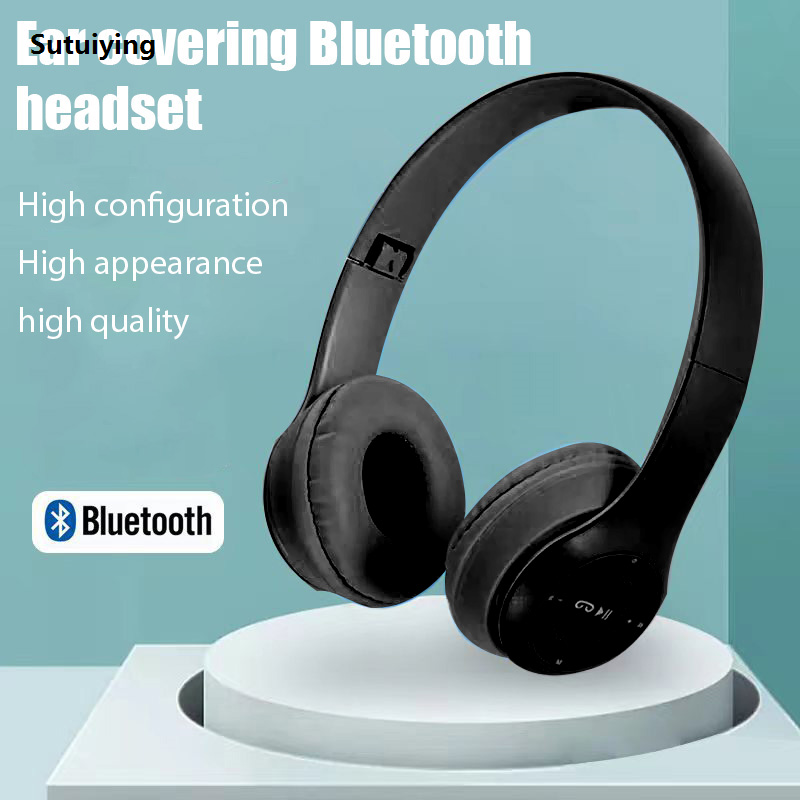 Anrushide Stereo P47 Wireless Bluetooth Headset Over the Ear Fone BNew luetooth Earphones Folding Game Earbuds Stereo Headphones