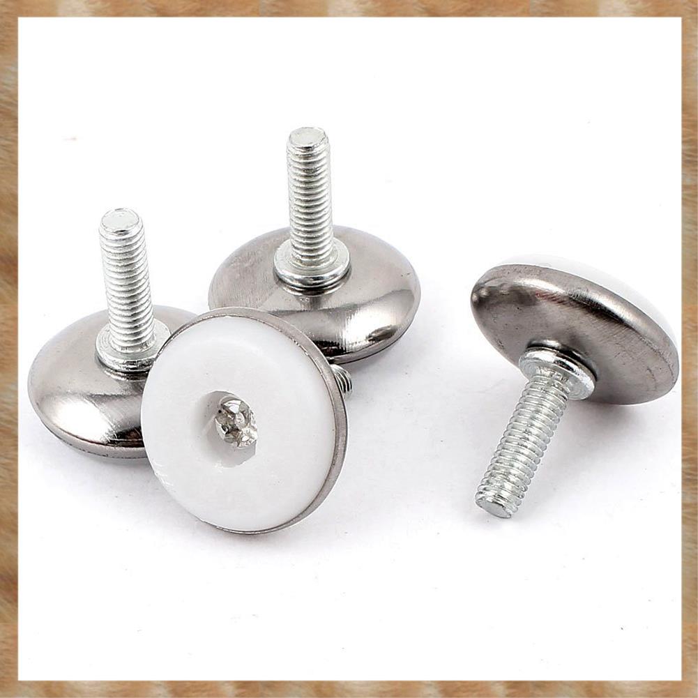 Furniture Adjustable Screw On Glide Leveling Foot Feet M6x20mm 4 Pcs