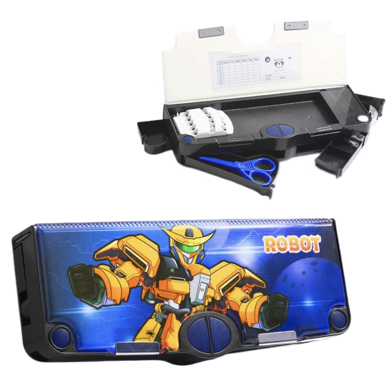 Robot Printed All in one Multifunctional Pen/Pencil box