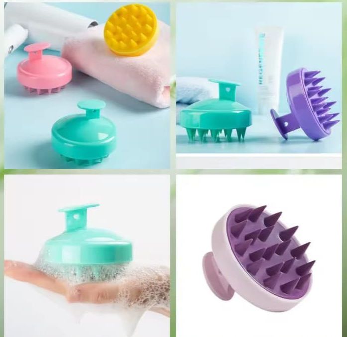 1Pcs Hair Scalp Massager Shampoo Brush with Soft Silicone Head Massager Scalp Massage Brush