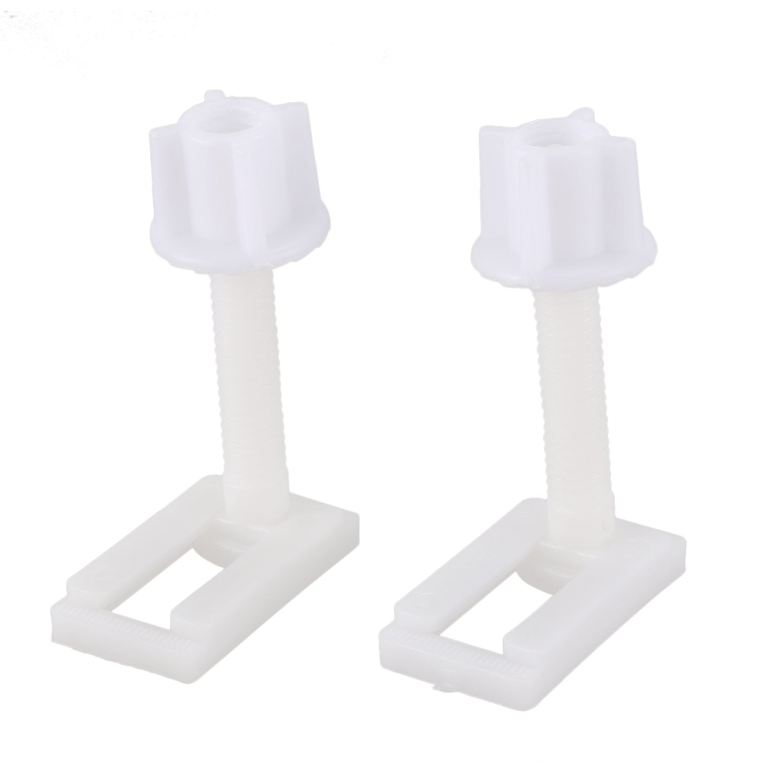 NAMUNY 4pcs DIY Plastic Toilet Seat Screws Fixings Fit Toilet Seats Hinges Repair Tools Type&Size:5 4.4X2.4Cm