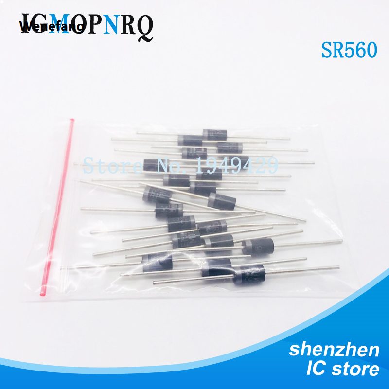 Wenefang 20PCS/Lot SR560 SB560 Rectifier Fashion Diode 5A 60V New