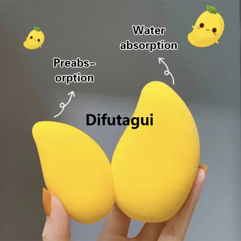 Difutagui 1Pcs New Mango Shape Soft Makeup Sponge Face Beauty Cosmetic Powder 2025 New Puff For Foundation Concealer Cream Make Up Blender Tools