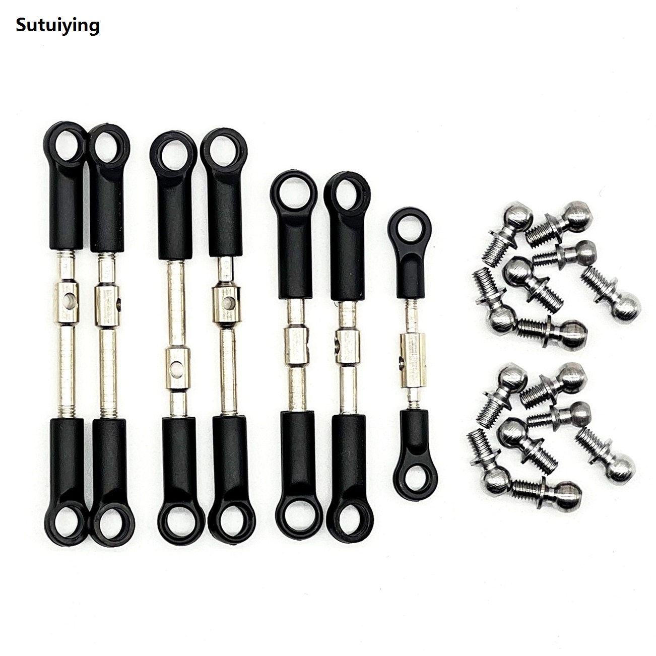 Wltoys 144002 144001 124016 124017 124018 124019 RC Car Upgrade Parts Metal Linkage Servo Pull Steering Tie Rod Set