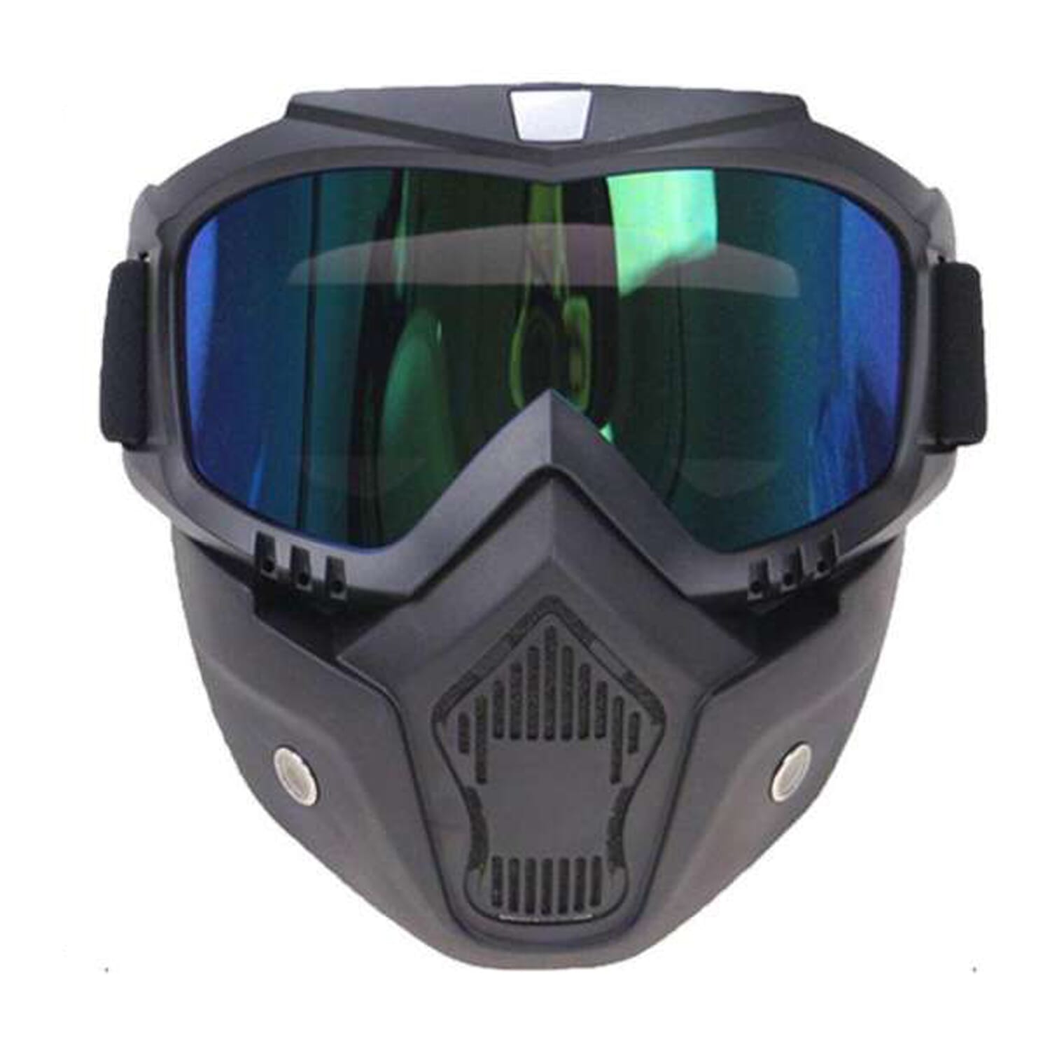 Motorcycle Bike In 2 In 1 Detachable Helmet Goggles Mask )