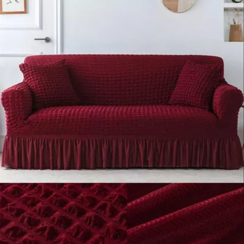 Global 2 + 2 + 1 Stretchable Sofa Elastic Cover With Free Foam Sticks