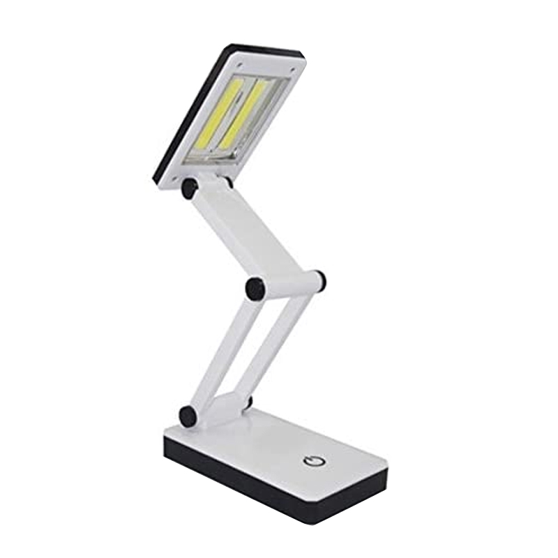 NAMUNY Super Bright COB LED Portable Desk Lamp Foldable Press Sensitive Control Battery and USB Powered (No Battery)