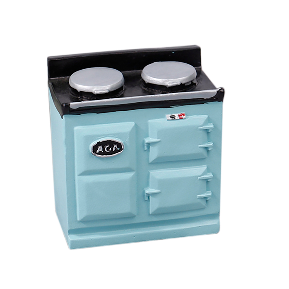 NAMUNY 1:12 Miniatures Mini Gas Stove Simulated Model Doll House Kitchen Furniture Decorate Accessories,Blue