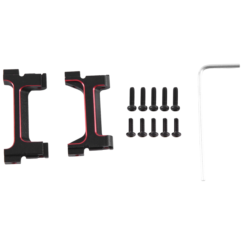 Brass Black Coating Front Rear Bumper Servo Mounts Bumper Protective Stand For 1/18 TRX4M RC Crawler Car Accessories Red