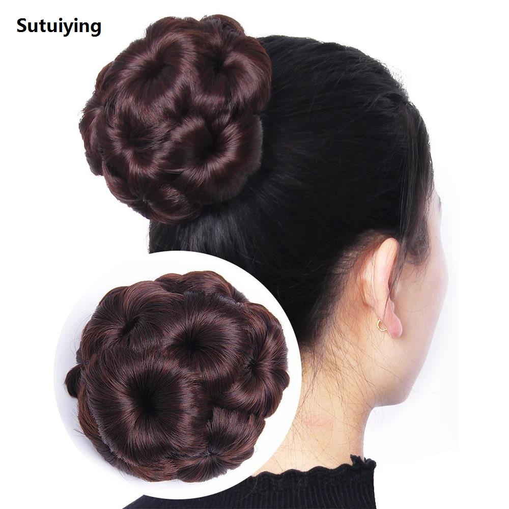 Sutuiying Synthetic 1PC woman invisible natural Short Curly 2025 New Wig Clip Fluffy Pear Blossom wig Headdress Clip
