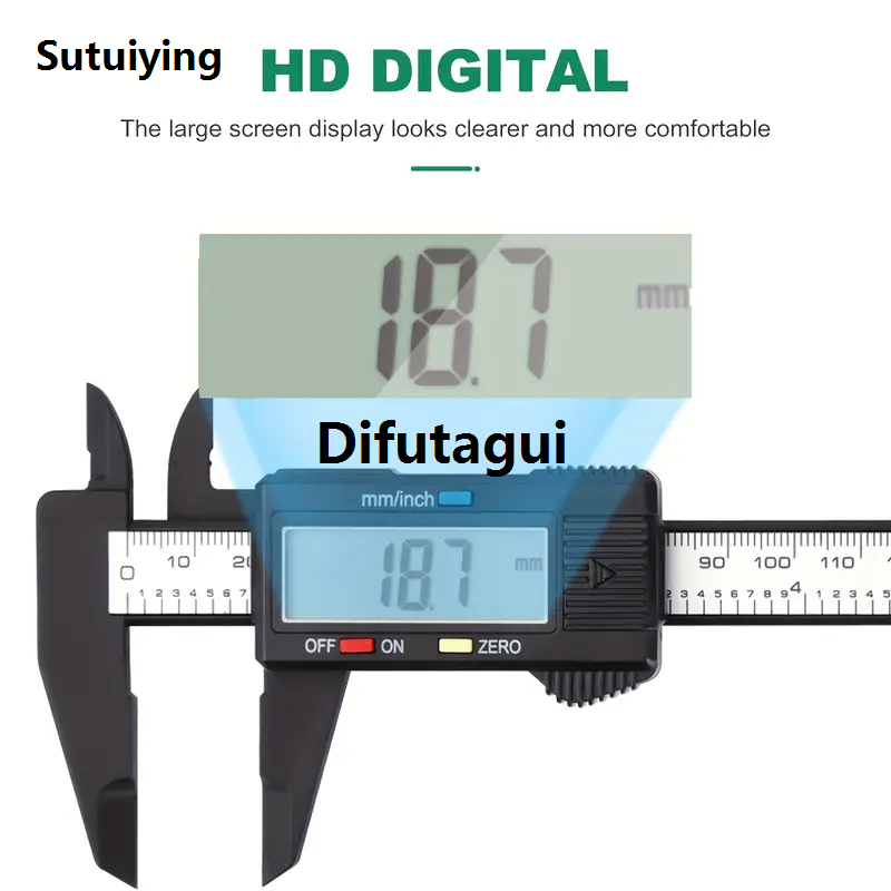 Difutagui 150mm 6| Electronic Digital Caliper Carbon Fiber Dial Vernier 2025 New Caliper Gauge Micrometer Measuring Tool Digital Ruler