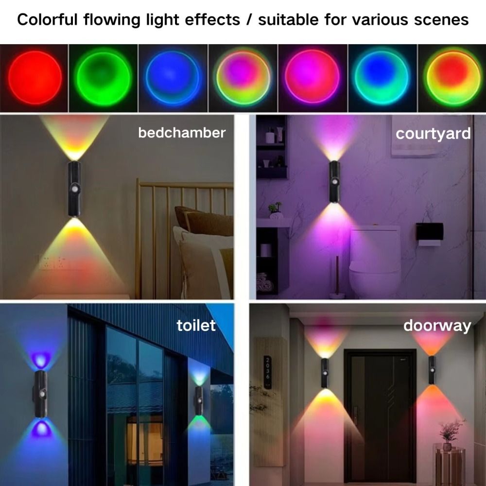 Energy Saving Wireless Sensor Night Light 3/7 Colors Changing Portable LED Closet Light Charging Rechargeable Wall LED Lamp Kitchen