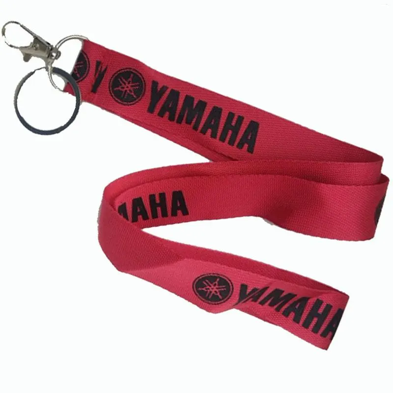 Yamaha Motorcycle Multi-Colored Keychain with Embroidered Logo - New Fabric Lanyard