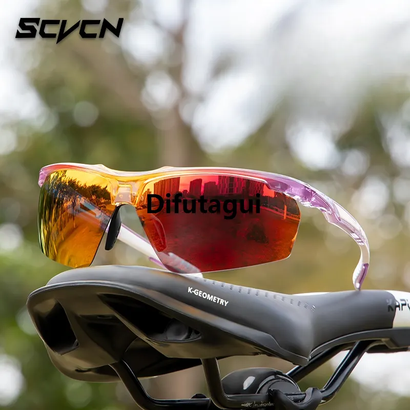 Difutagui New style SCVCN Polarized Cycling Glasses Fishing Sunglasses UV400 Protection High Quality Bicycle Sports MTB Road Bike Eyewear Men Women Cycle Goggles