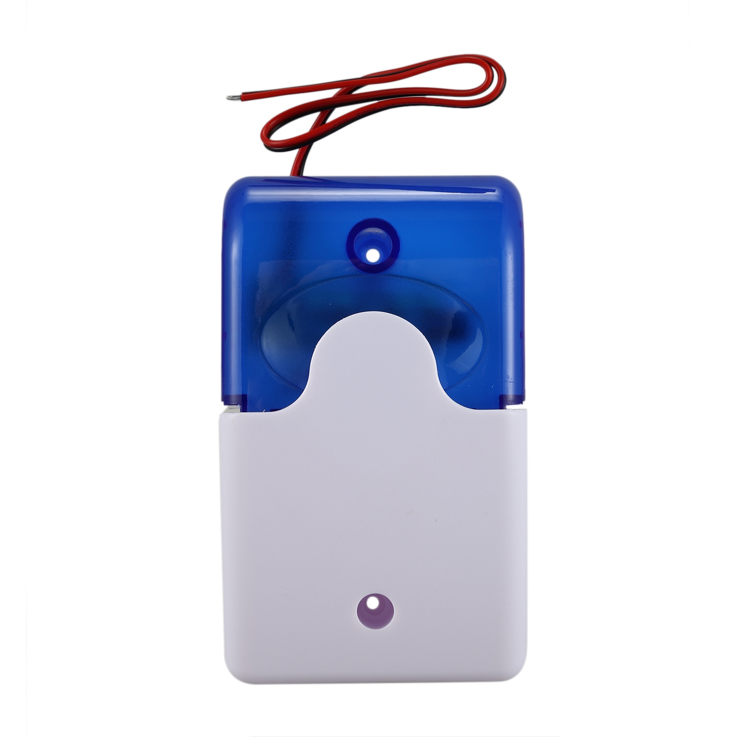 JAERBEE Mini Wired Strobe Warning Siren Dc 12V Sound Alarm Flashing Light Sound Siren Horn Home Security Alarm System 115Db Blue