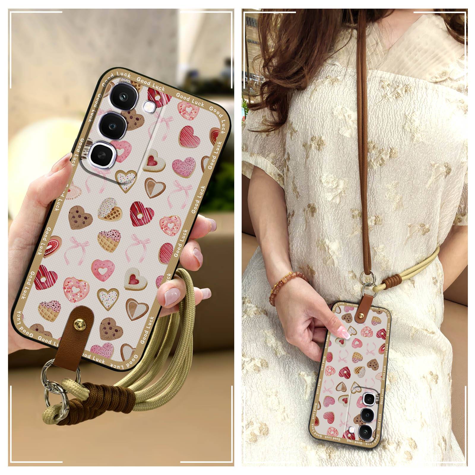 Fashion Design Durable Phone Case For realme C100 4G Necklace Shockproof Waterproof Full wrap TPU Diagonal Soft case