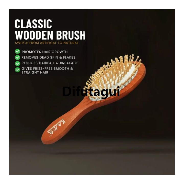 Difutagui Female/male hair type suitable, hair comb oval Affordable massage Kaaya comb bamboo comb wooden all,