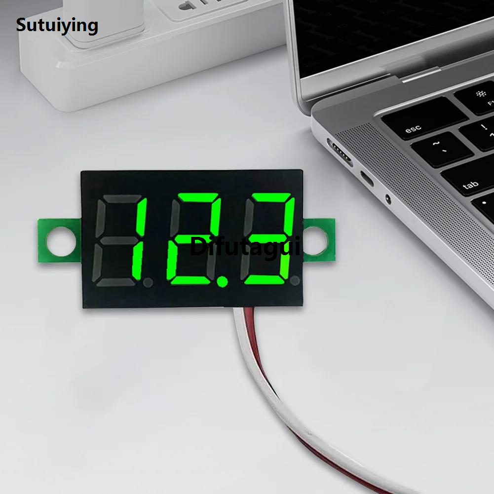 Difutagui 1-10PCS 2 Wires Mini Digital Voltmeter LED Screen Display 0.28 Inch Hot Selling DC 2.5V-40V Voltage Tester Meter Power Voltage Detector Tool