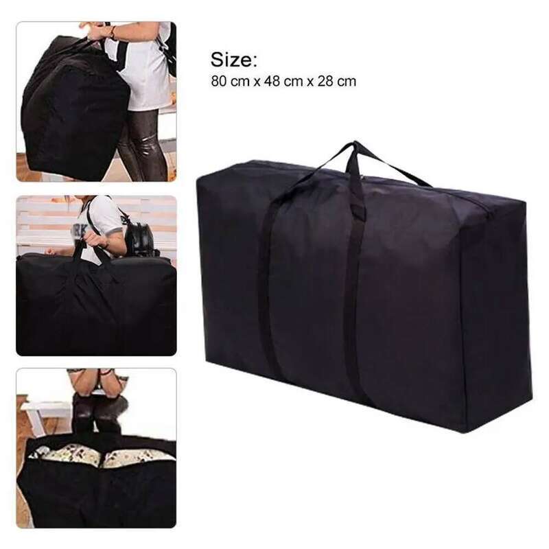 Large Capacity Folding Duffle Travel Clothes Storage Bags Zipper Oxford Weekend Thin Portable Moving Lage Bag New
