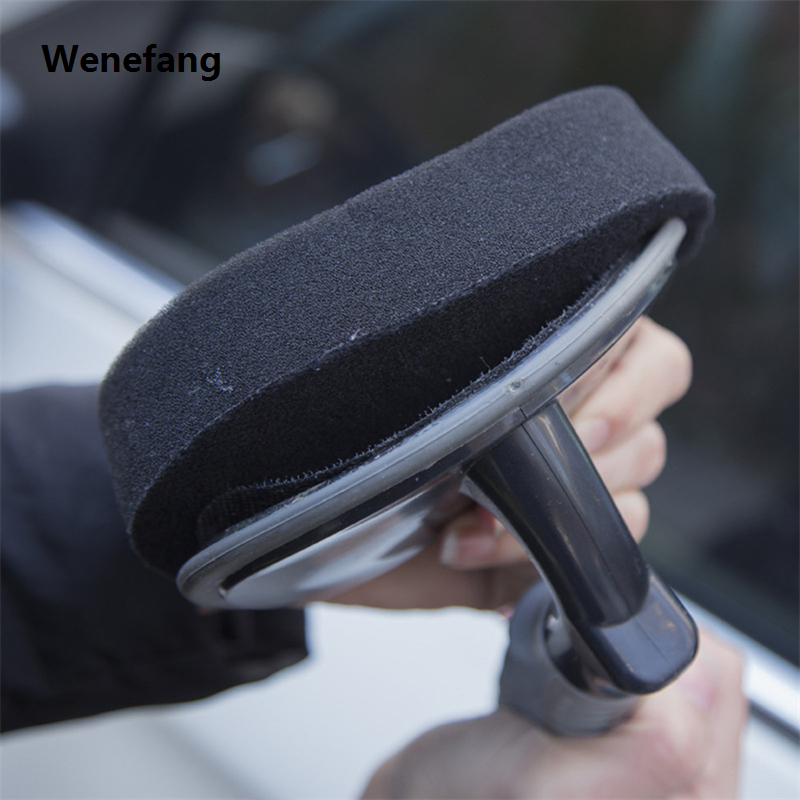 Wenefang 1pcs Car Arc Tire Brush Tire Shine Applicator Arc Design Wear-resistant Sponge Car Tire Cleaning Brush Car Washing Accessories