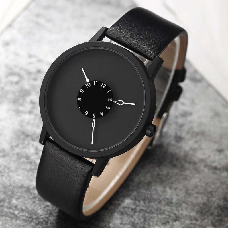 PAIDU Fashion Cool Unique Design Quartz Unisex Wrist Watch Turntable Black Dial