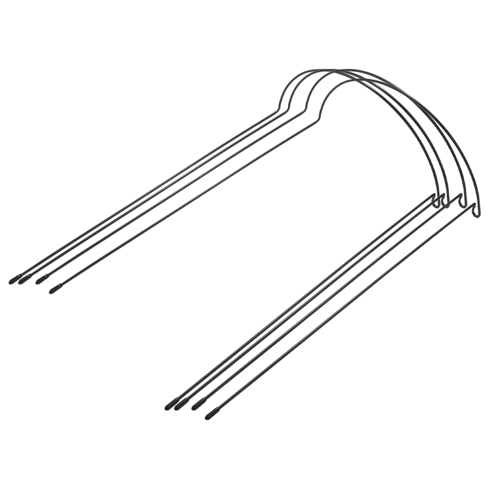 NAMUNY 4 Pack Plant Support Stake Metal Garden Plant Stake Green Half Round Plant Support Ring Plant Cage Plant Support