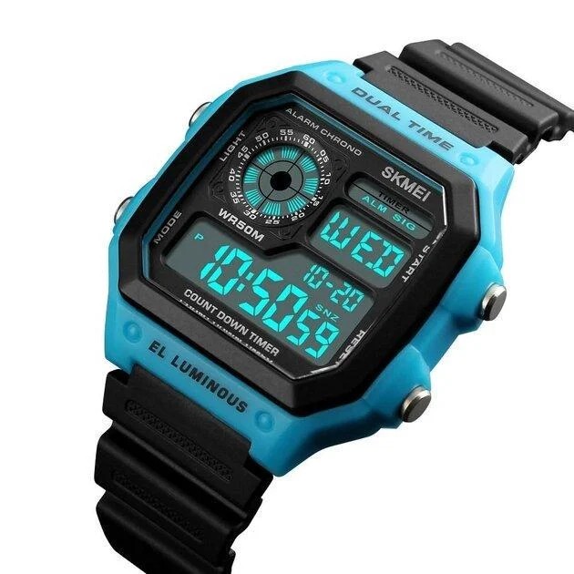 SKMEI 1299 Military Sporty Led Digital Watch for Men- Red