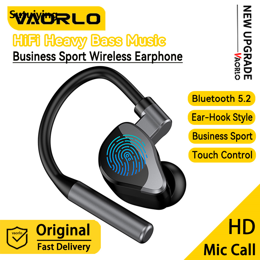 Sutuiying Wireless Single Earphones Headphone Bluetooth 5.2 In-Ear Touch Control Fashion Business Headset Sports Earbuds For Xiaomi Huawei iPhone