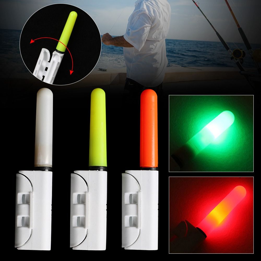Dark New Red/Green/Blasting flash Float Night Fishing Rod Tip Lightstick Glow Stick Bite Alarm Fluorescent Light