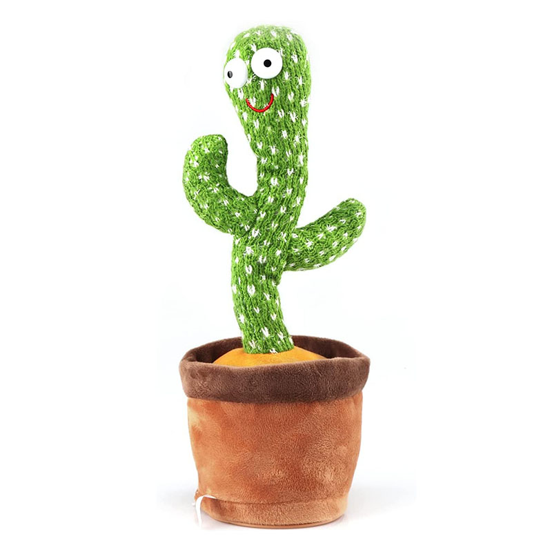 Dancing Cactus Baby Toy - Talking, Repeats, Mimicking, LED, English Singing. Ideal for Babies